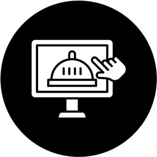 Vektor online-icon-stil der bestellung