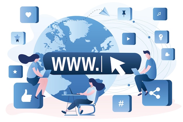 Online-Kommunikation Internet-Surfen Konzept Globales soziales Netzwerk