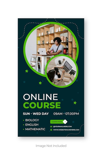 Online-Kurs Instagram-Geschichten-Post-Design