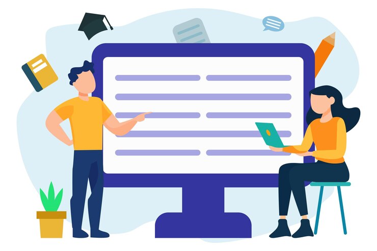 Vektor online-kurs-vektor-illustration kann für die buchhaltung verwendet werden