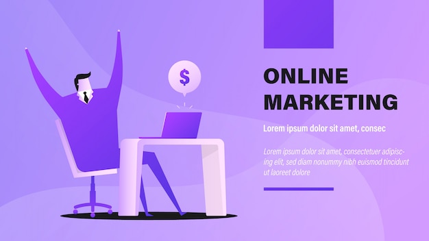 Vektor online marketing.