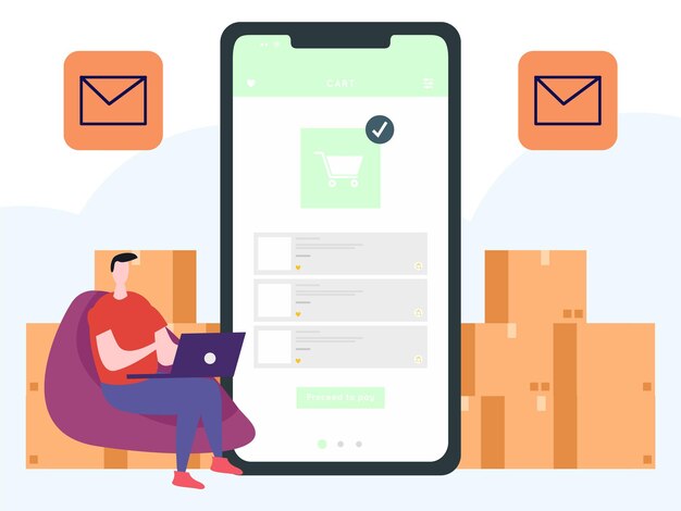 Online-Order-System Konzept-Illustration Stilvoll und schön