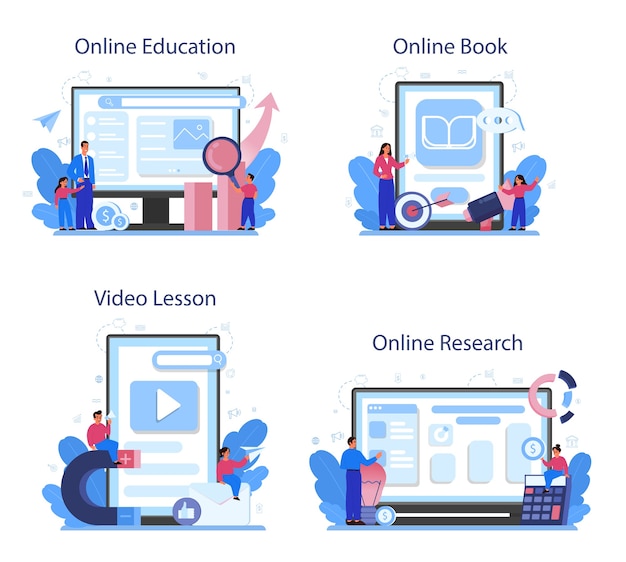 Online-Plattform-Banner-Set