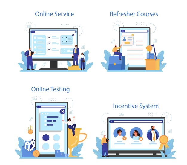 Online-Service oder Plattformset für die Personalüberprüfung.
