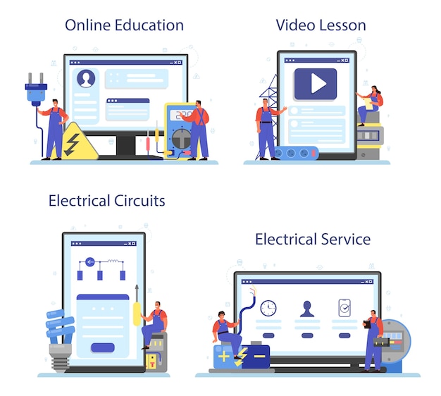 Online-service oder plattformset für elektrizitätswerke