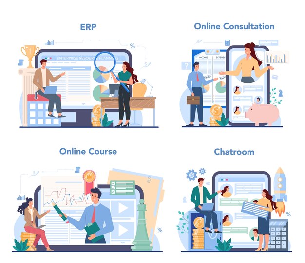 Online-Service oder Plattformset für Finanzberater.