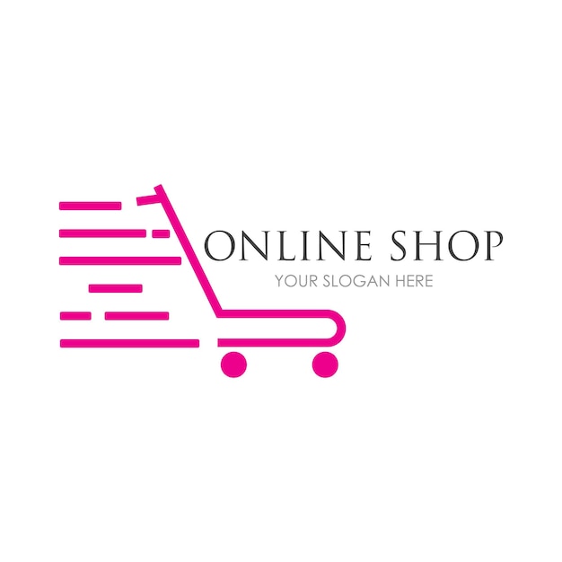 Vektor online-shop-logo-vektorsymbol-illustrationsschablonendesign