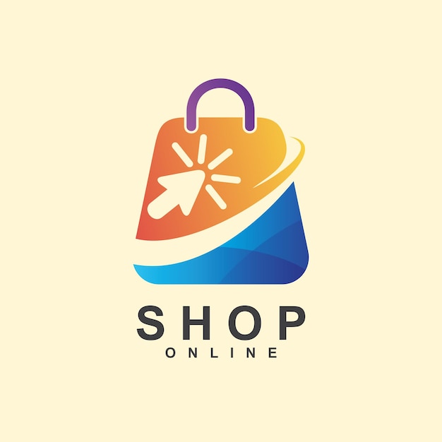 Online-shop mit klick-icon-logo-design