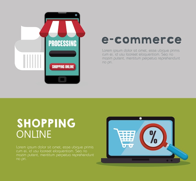Vektor online-shop-shopping-symbol