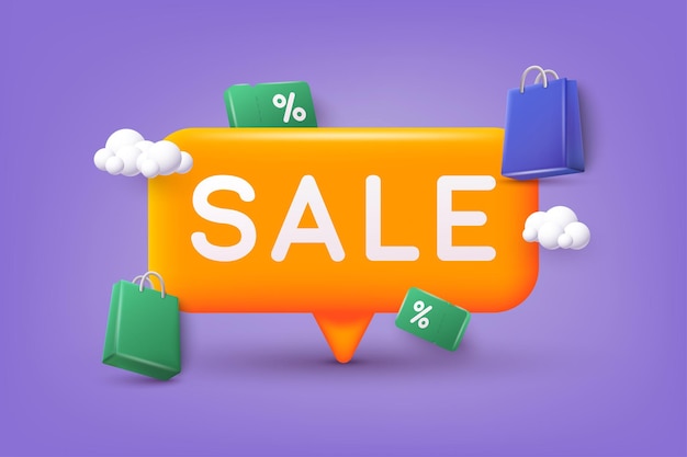Online-Shopping auf Anwendung und Website-Konzept Rabattbanner