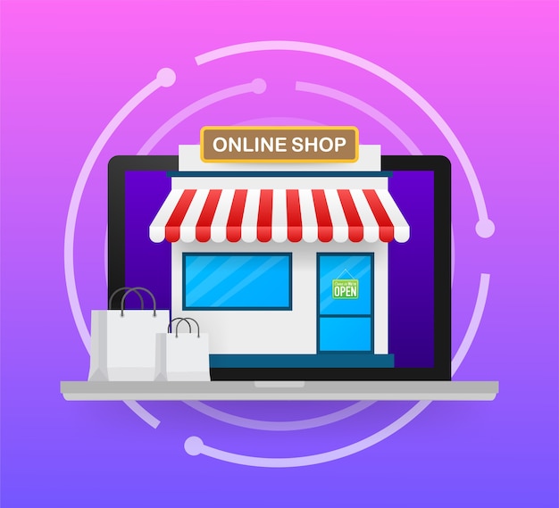 Online-Shopping auf der Website Abbildung