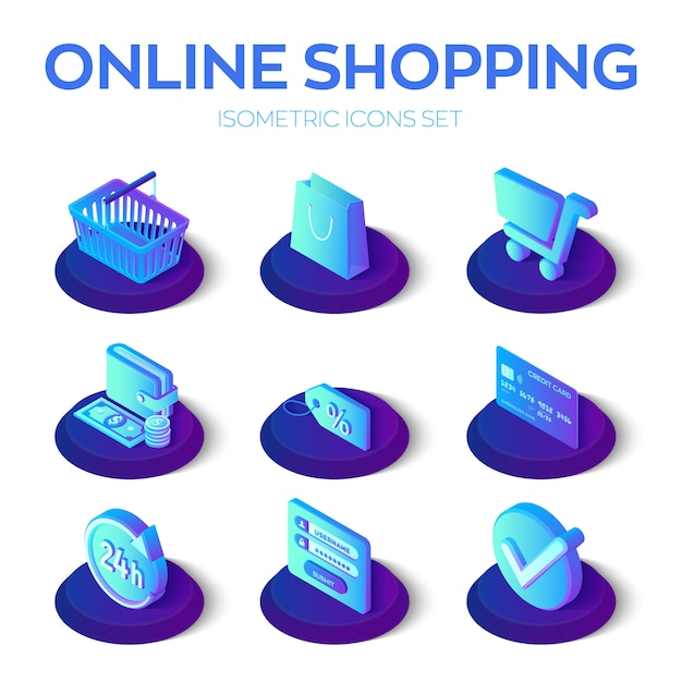 Online-shopping icons set