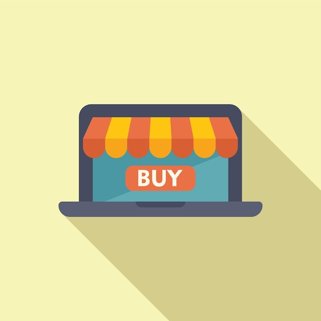 Online-Shopping-Konzept mit Laptop-Illustration