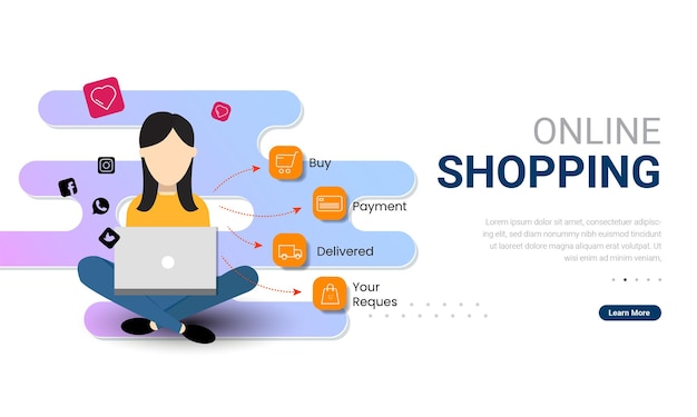 Online-shopping-konzept-vektor-illustration