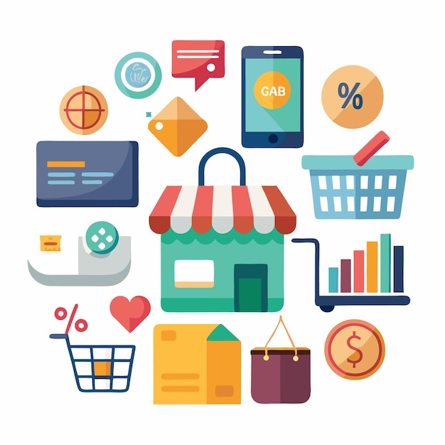 Online-Shopping-Laden mit mobiler App und Rabatt