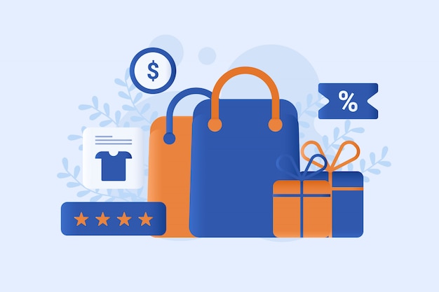 Online-Shopping-Vektor-Illustration