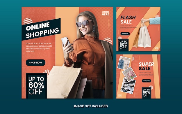 Online-shopping-verkaufsrabatt instagram-posts