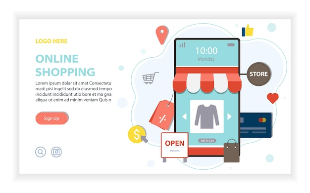 Online-Shopping-Webdesign, Online-Shop