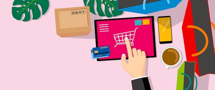Vektor online-shopping