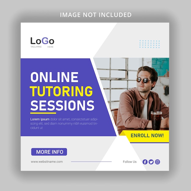 Online tutoring social media post vorlage