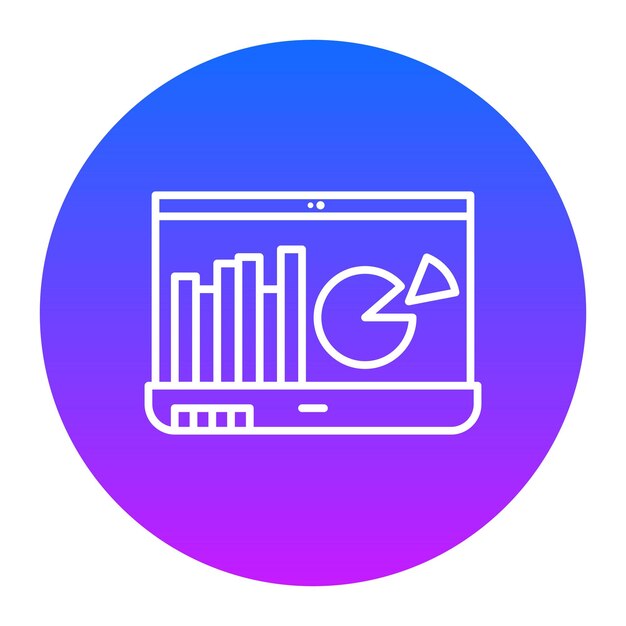 Online-Vektorillustration für Statistiken