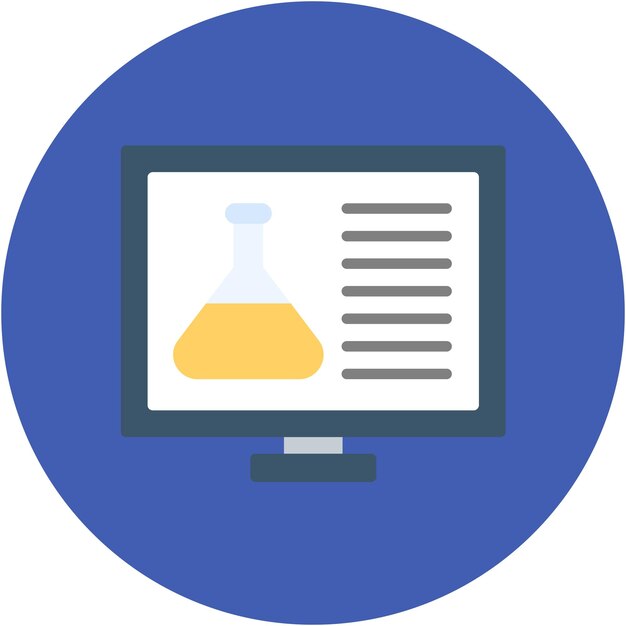 Online-Vektorillustrationsstil für Chemie