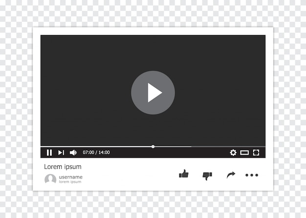 Vektor online-video-player isoliert