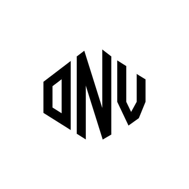 Vektor onv-letter-logo-design mit polygon-form onv-polygon- und würfelform logo-design onv-hexagon-vektor-logo -vorlage weiße und schwarze farben onv-monogram-geschäfts- und immobilien-logo