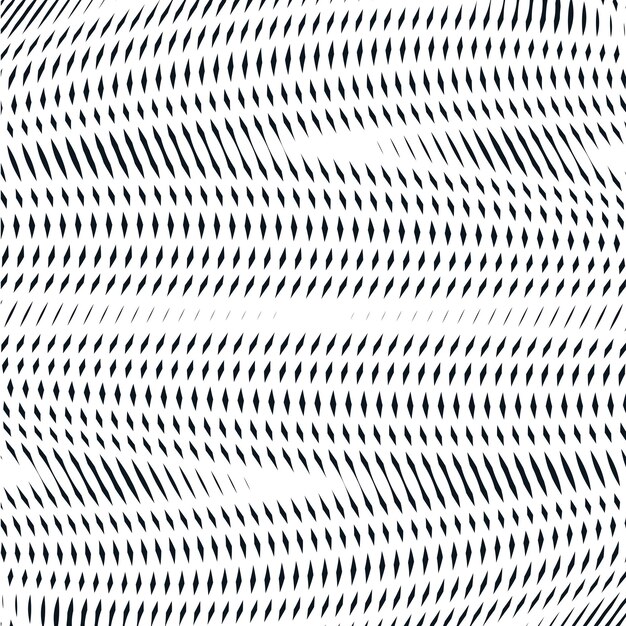 Vektor op-art, moiré-muster. entspannender hypnotischer hintergrund mit geometrischen schwarzen linien.