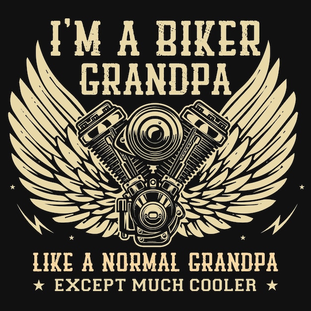 Opa motorradfahrer t-shirt design