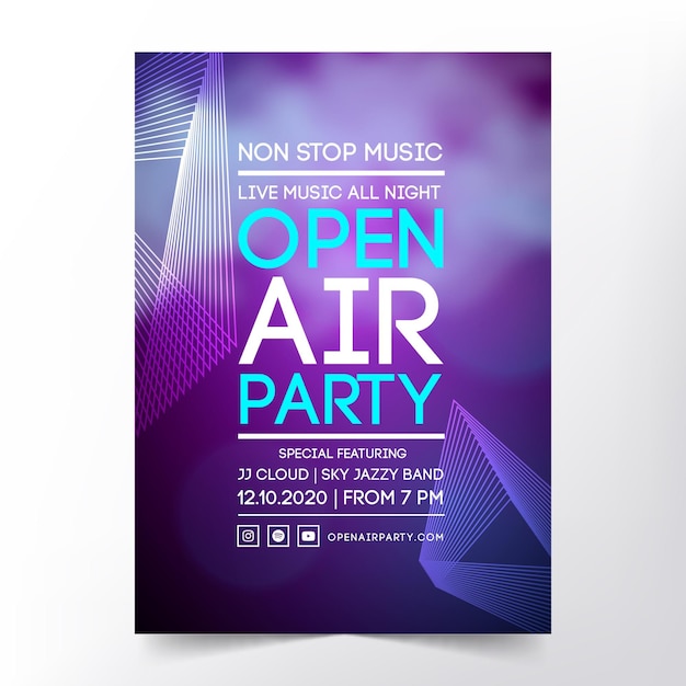 Open air party poster vorlage