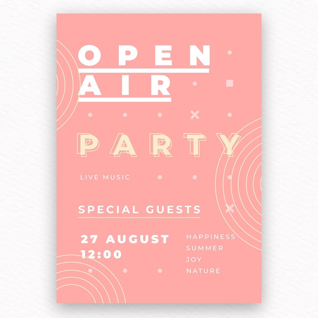 Vektor open air party poster