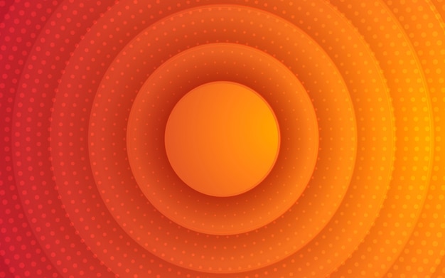 Orange 3D Kreis Papercut Hintergrund