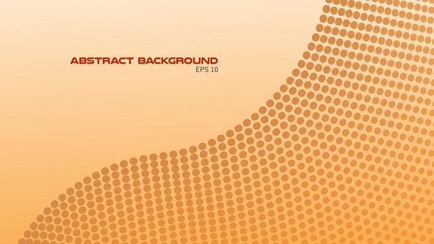 Orange abstrakter Gradient-Hintergrund mit Polkadot-Wellenmuster für Hintergrund oder Präsentation