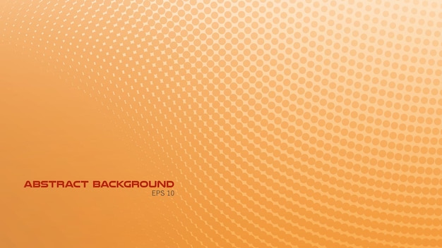 Orange abstrakter Gradient-Hintergrund mit Polkadot-Wellenmuster für Hintergrund oder Präsentation