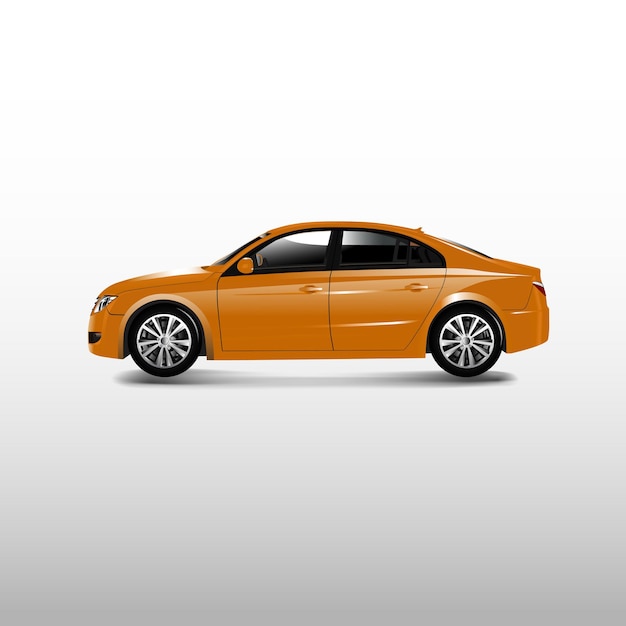 Orange-Auto-Vektor