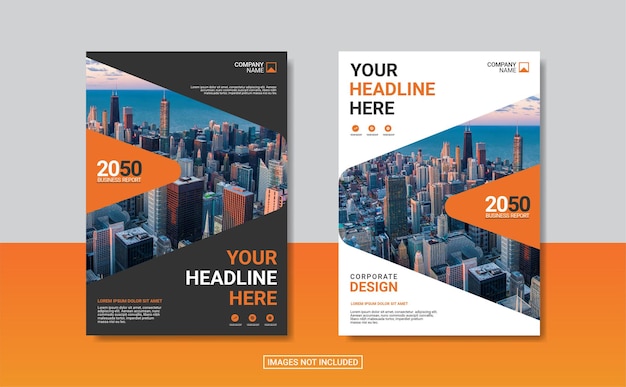 Orange Corporate Book Cover Design-Vorlage