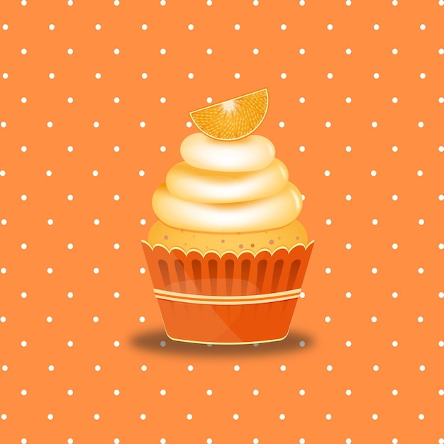 Orange cupcake