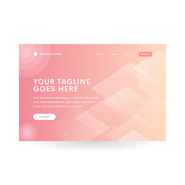 Vektor orange diamond gradient modern website-header