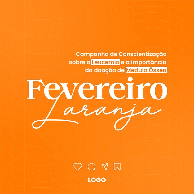 Orange Februar Vorlage Social-Media-Banner-Kampagne