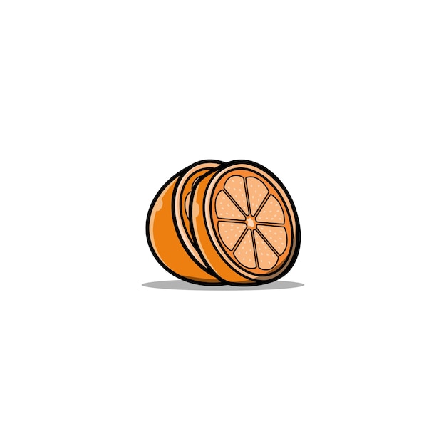 Orange flaches icon-design-logo