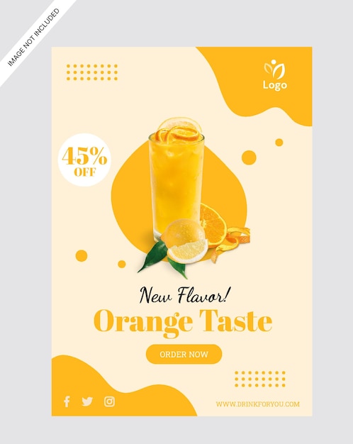 orange Flyer Poster Werbung Laden Design Vorlage