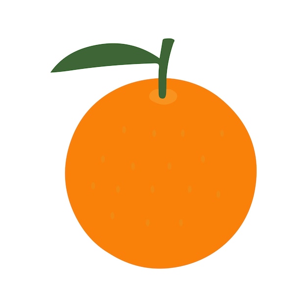Orange Frucht-Clipart-Symbol-Vektor auf weißem Hintergrund