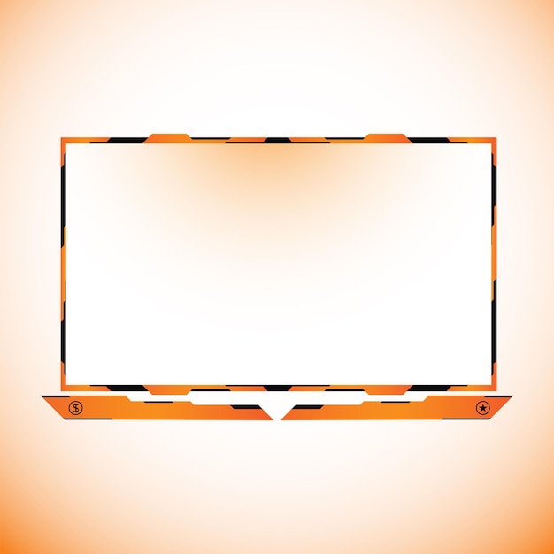 Vektor orange gaming-facecam-element