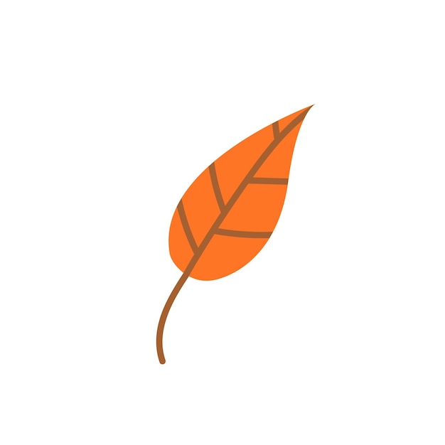 Orange gefallenes herbstblatt vektorillustration