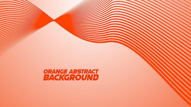 Orange Gradient mit Kurvenlinie abstraktes Vektorbild des Hintergrunds für Hintergrund oder Präsentation