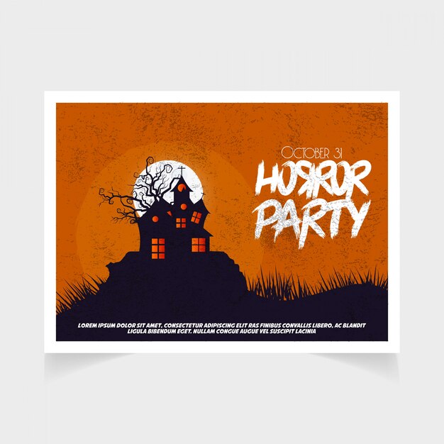 Orange hintergrund der halloween-horror-party