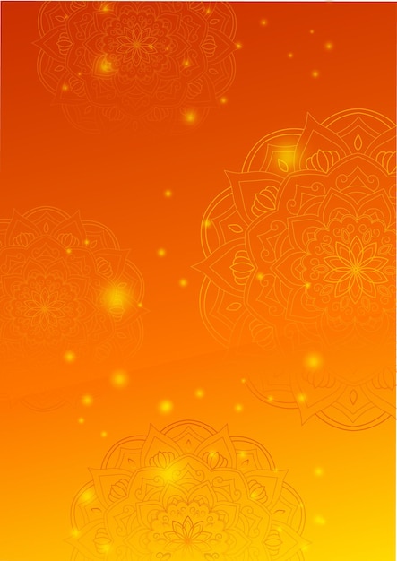 Orange Mandala Hintergrund