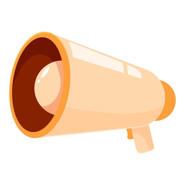 Orange Megaphone macht eine Ankündigung