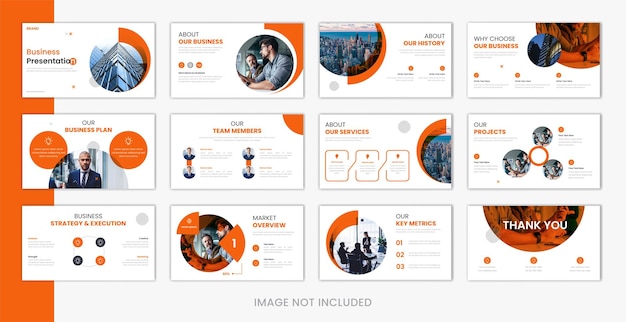 Orange modernes Business-Präsentationsdesign